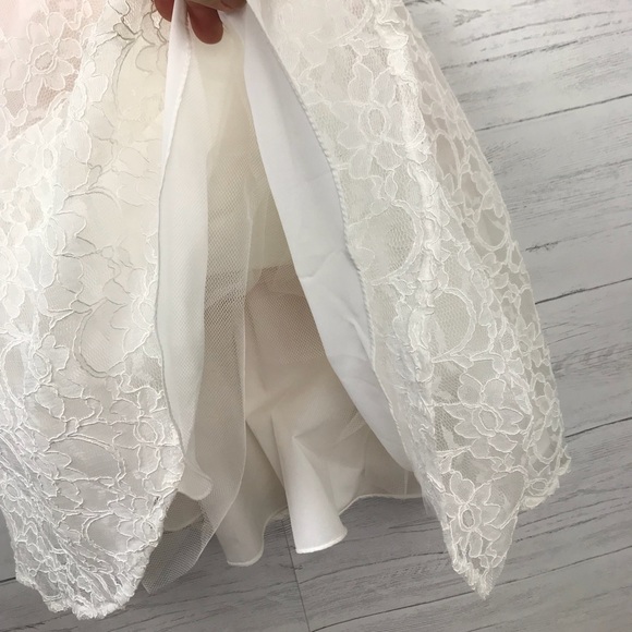 MORI LEE WHITE LACE DRESS - Picture 4 of 8